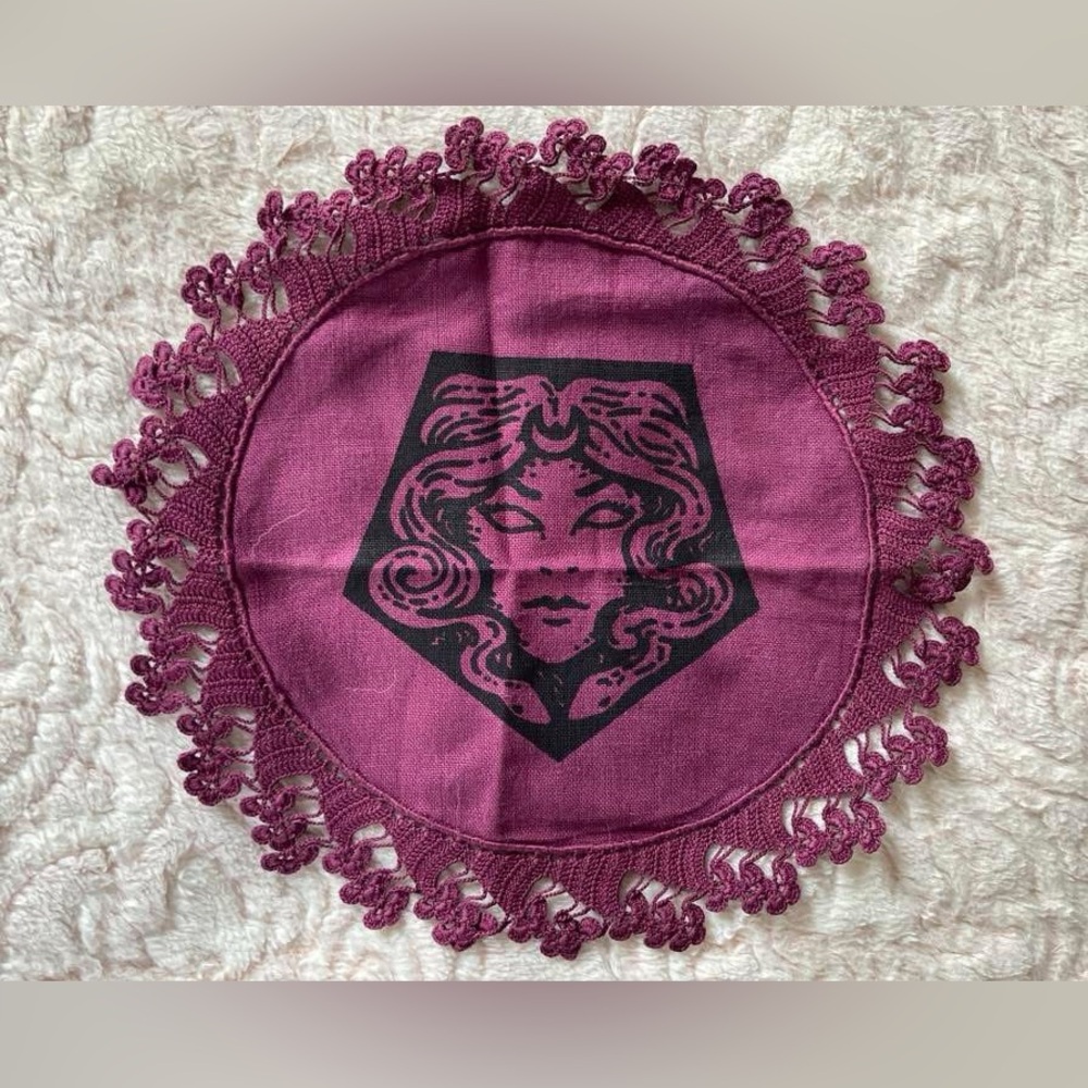 BRAND NEW & UNUSED Poison Apple Printshop OOAK Mini “Dark Goddess” Altar Cloth